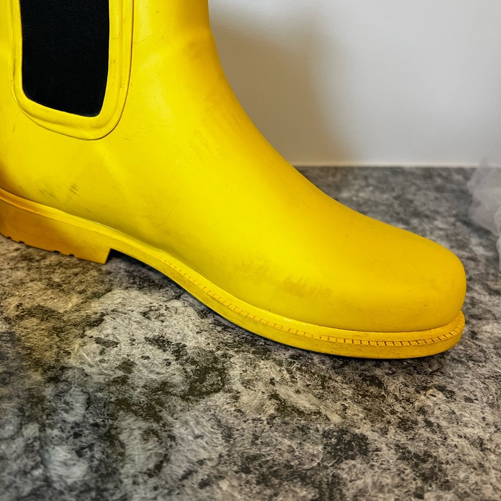 J Crew yellow Ankle Rain Boots, women’s size 9 - Picture 5 of 7